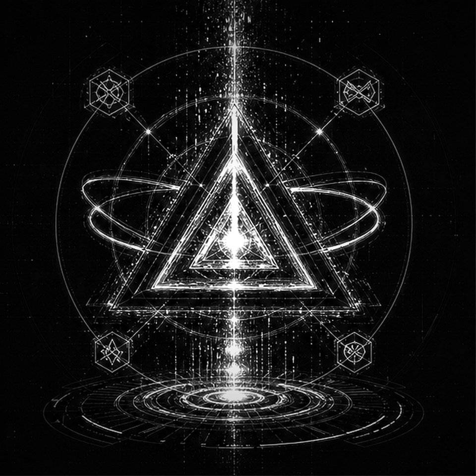 Abstract cult signal beacon illustration